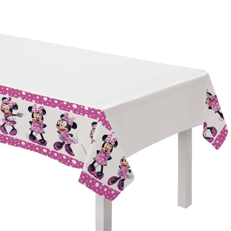 Minnie Mouse Forever Reusable Plastic Table Cover Tablecloth - NextParty