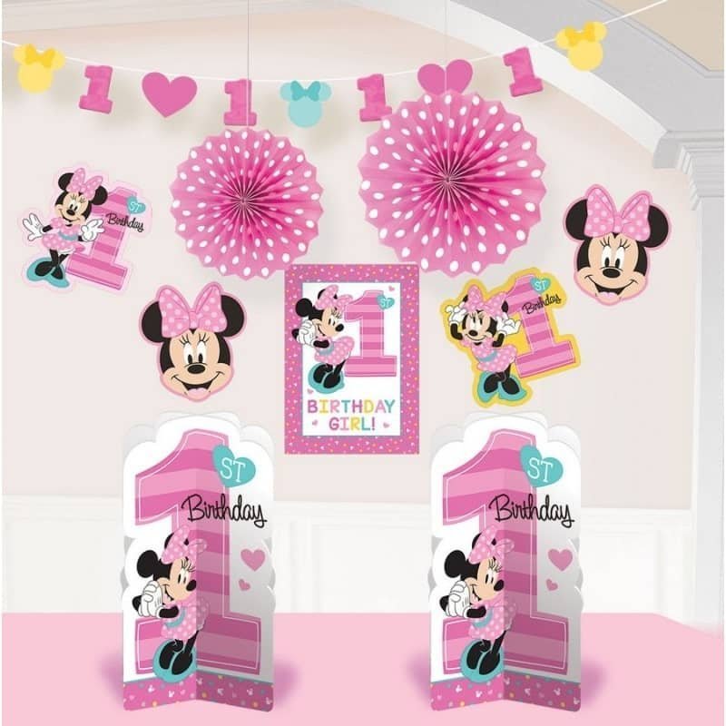 Minnie Mouse Fun To Be One 1st Birthday Buffet Table Decorating Kit - NextParty