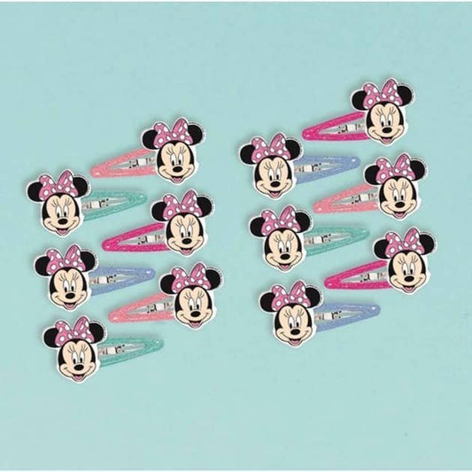 Minnie Mouse Hair Clips Favours 12pk - NextParty