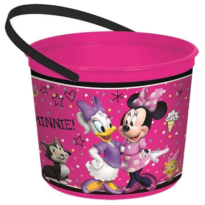 Minnie Mouse Plastic Bucket Favour Container - NextParty