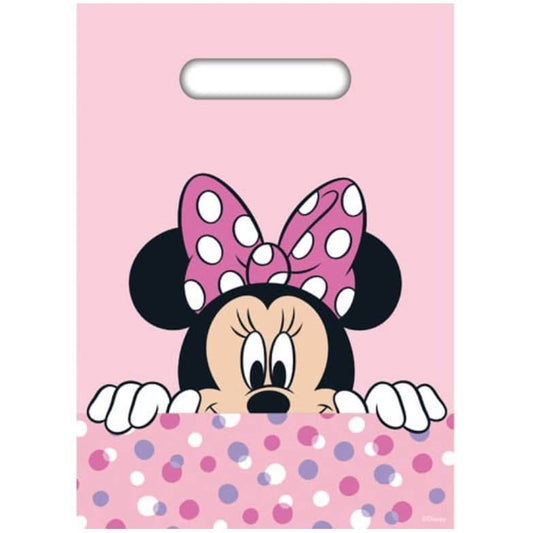 Minnie Mouse Plastic Party Bags 8pk - NextParty