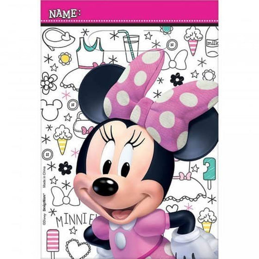 Minnie Mouse Plastic Party Bags 8pk - NextParty