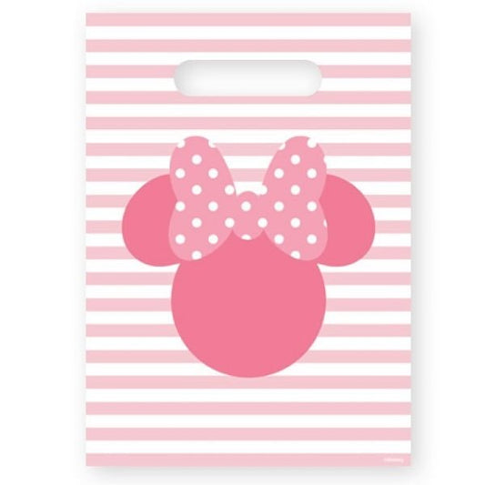 Minnie Mouse Plastic Party Bags 8pk - NextParty