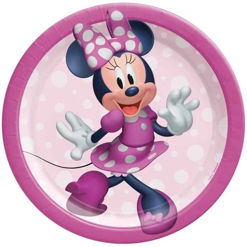 Minnie Mouse Small Paper Plates 17cm (7") 8pk - NextParty