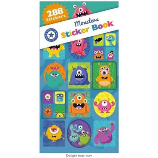 Monster Mask Sticker Book 288pk (12 Sheets) Party Favour - NextParty