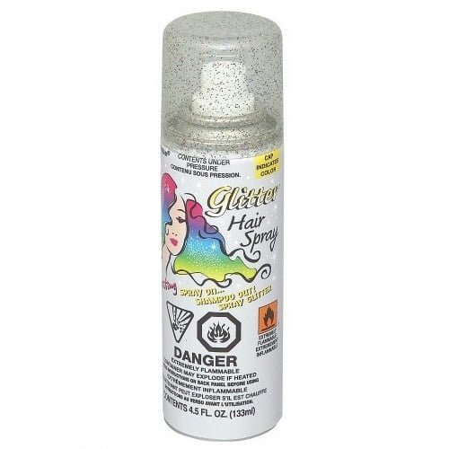 Multi - coloured Glitter Hair Spray 133ML Temporary Coloured Hairspray - NextParty