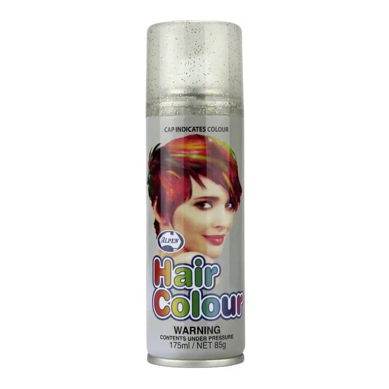 Multi - coloured Glitter Hair Spray 175ML Temporary Coloured Hairspray - NextParty