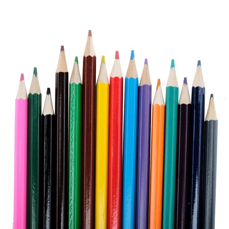 Multi - Coloured Pencils 18CM 15pk - NextParty