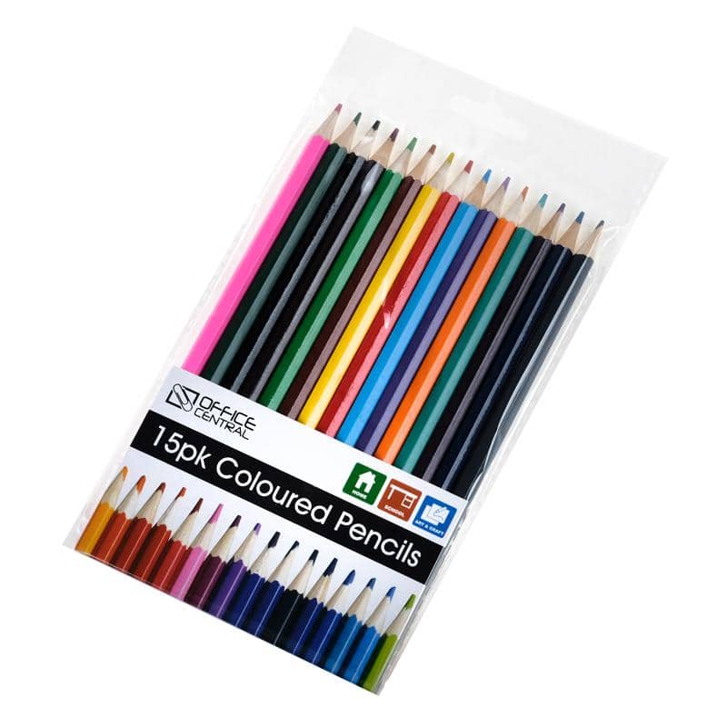 Multi - Coloured Pencils 18CM 15pk - NextParty