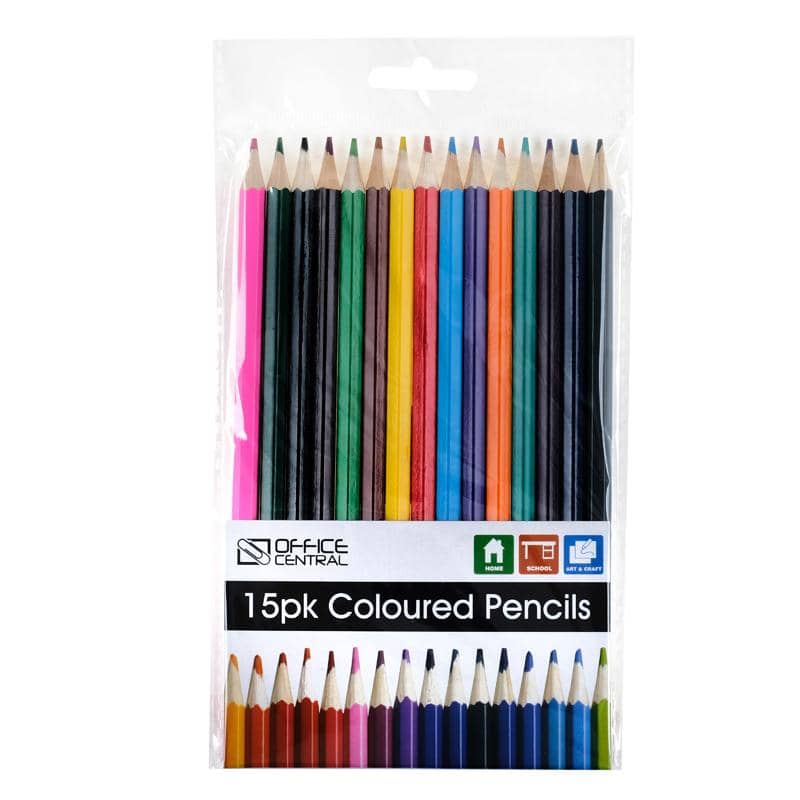 Multi - Coloured Pencils 18CM 15pk - NextParty