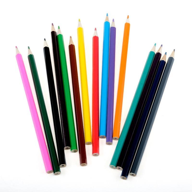 Multi - Coloured Pencils 18CM 15pk - NextParty