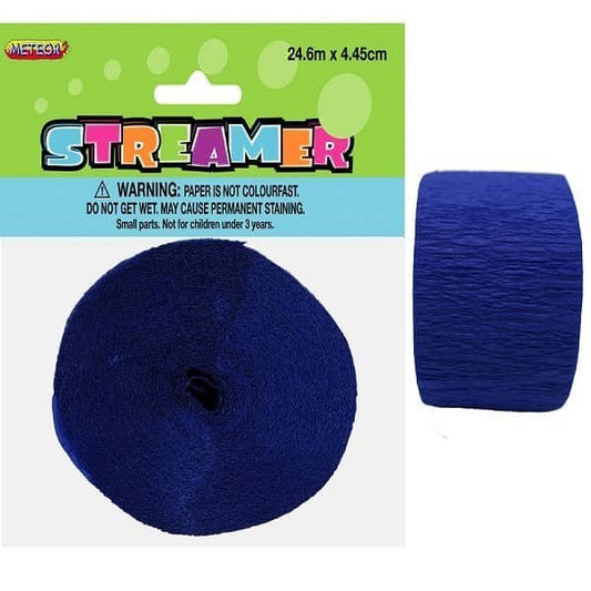 Navy Blue Crepe Streamer 24M Party Decorations - NextParty