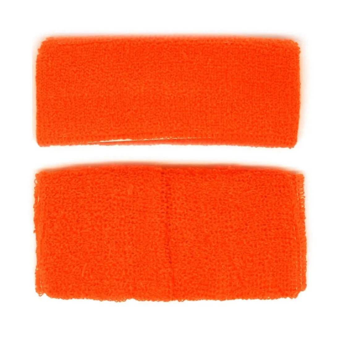 Orange 80'S Cotton Wristbands Headband Sweatbands Set - NextParty