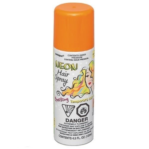 Orange Hair Spray 133ML Temporary Neon Coloured Hairspray - NextParty