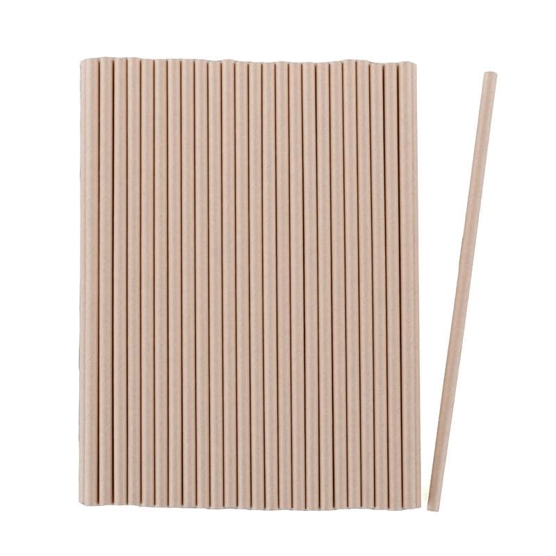 Paper Straws 50pk 20cm x 6mm Eco Friendly - NextParty