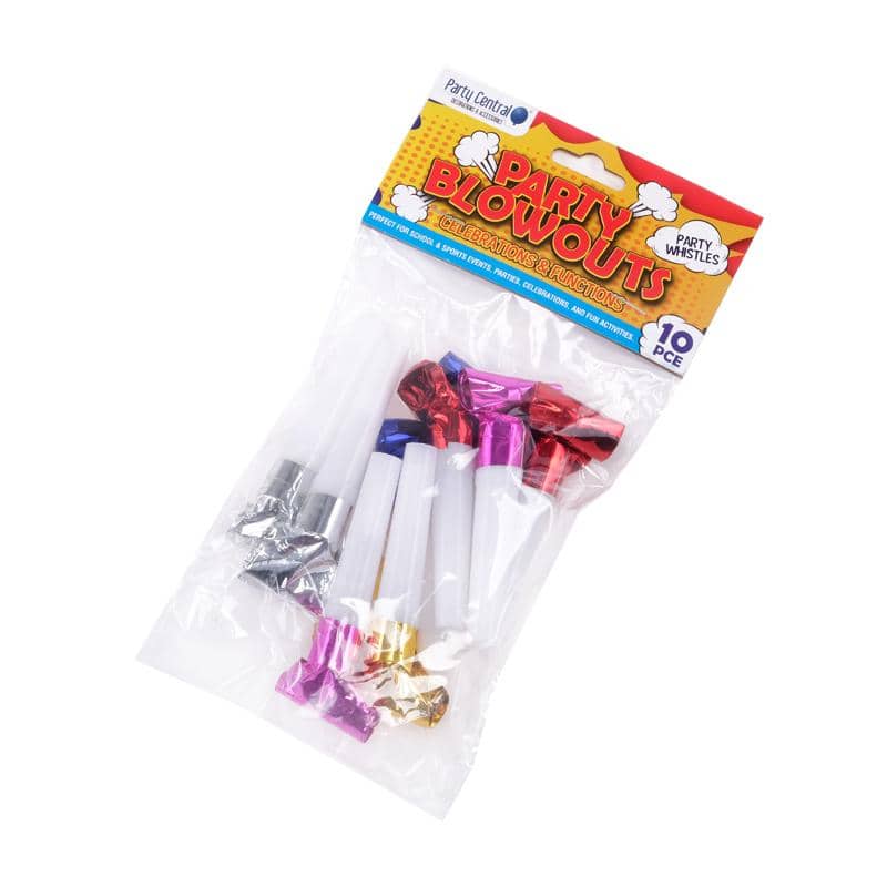 Party Blowouts 10pk Assorted Colours Party Favours - NextParty