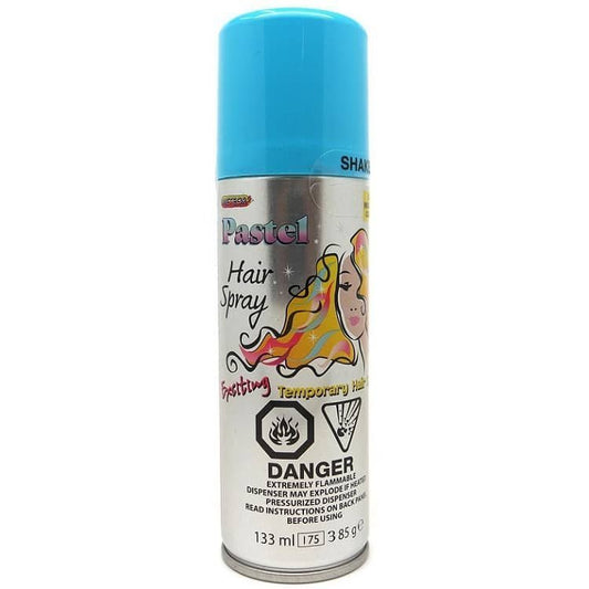 Pastel Blue Hair Spray 133ML Temporary Neon Coloured Hairspray - NextParty