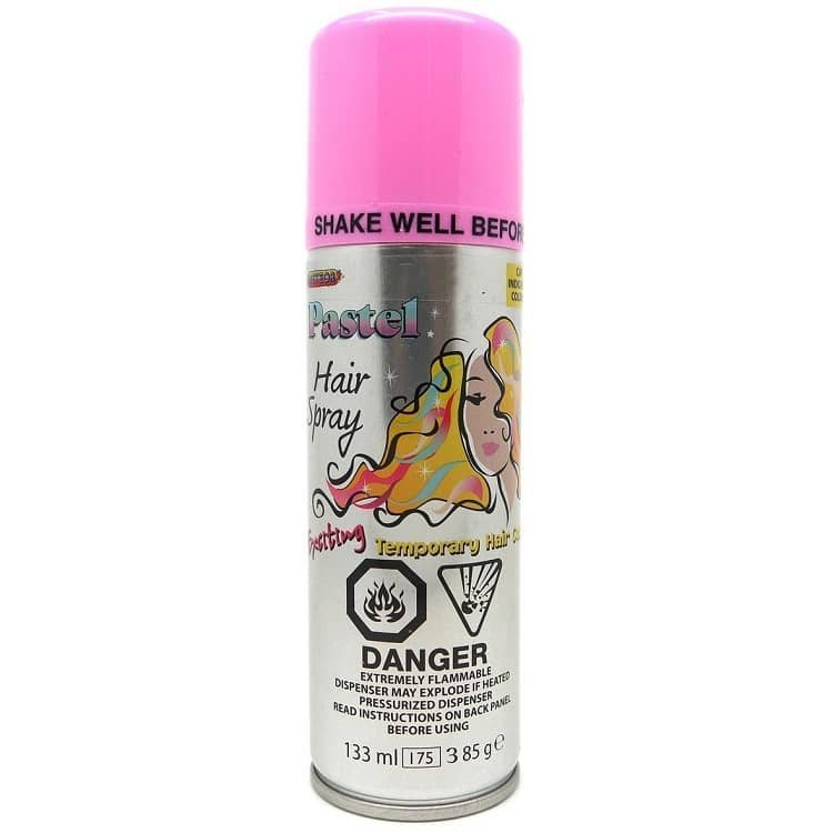 Pastel Pink Hair Spray 133ML Temporary Neon Coloured Hairspray - NextParty