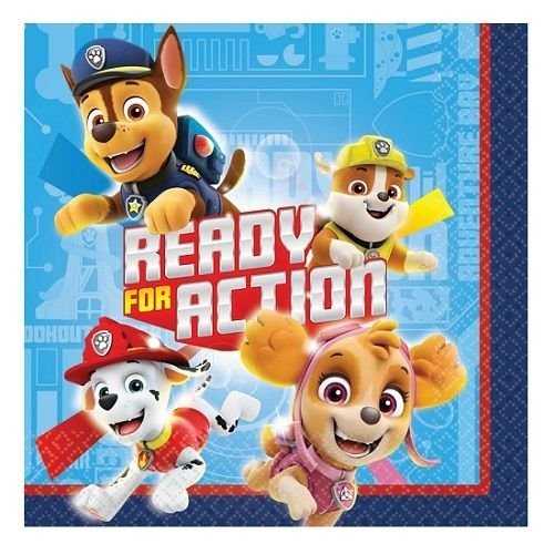 PAW Patrol Beverage Napkins 16pk Serviettes - NextParty