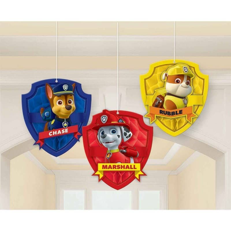 PAW Patrol Honeycomb Decorations 3pk Tissue & Printed Paper - NextParty