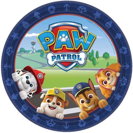 PAW Patrol Large Paper Plates 23CM (9") 8pk - NextParty