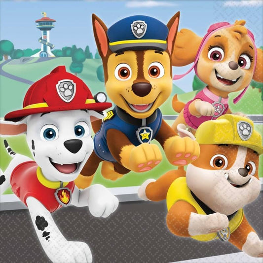 PAW Patrol Lunch Napkins 16pk Serviettes - NextParty