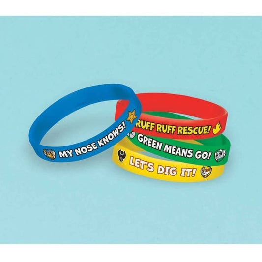 PAW Patrol Rubber Bracelets 4pk Wristbands Favours - NextParty