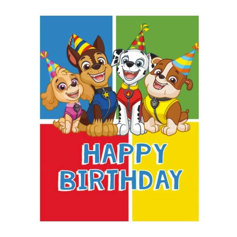 PAW Patrol Small Birthday Card 8.5cm x 11cm With White Envelope - NextParty