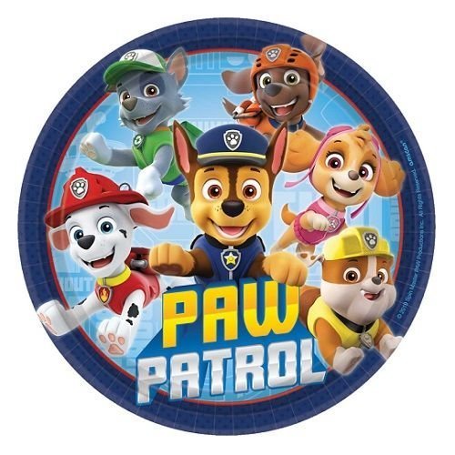 PAW Patrol Small Paper Plates 17cm (7") 8pk - NextParty