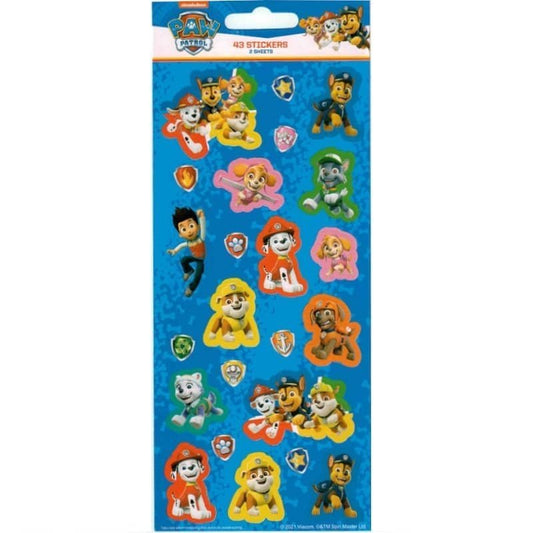 PAW Patrol Sticker Sheets 43pk (2 Sheets) - NextParty