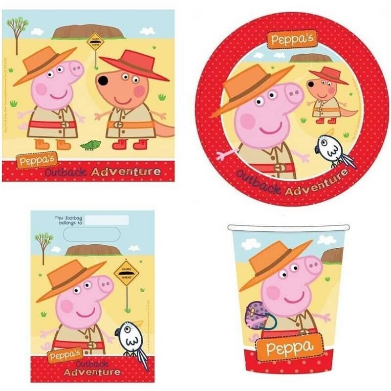 Peppa Pig Australian Adventure Party Pack 40pk - NextParty