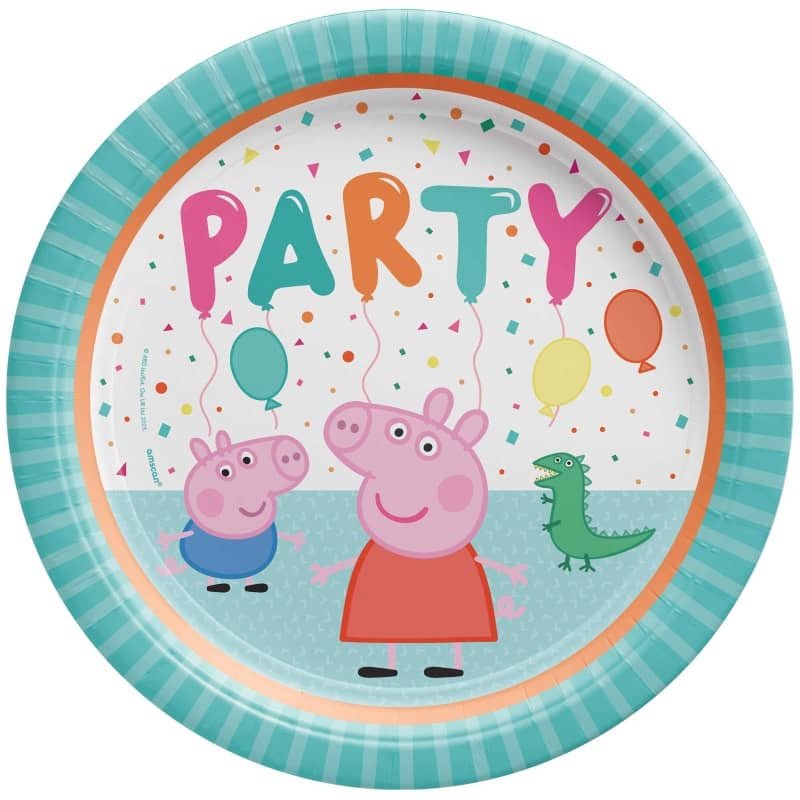 Peppa Pig Large Paper Plates 23cm (9") 8pk - NextParty