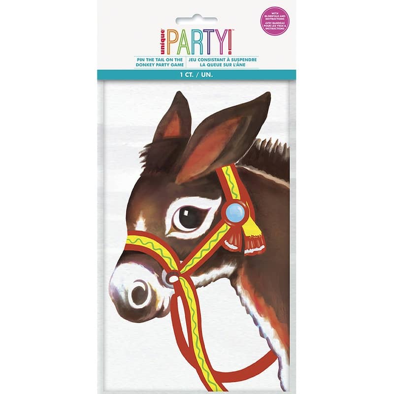 Pin The Tail On The Donkey Paper Party Blindfold Game - NextParty