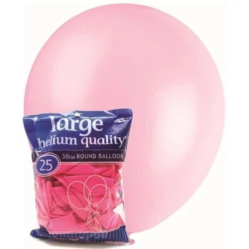 Pink Solid Colour Latex Balloons 30cm (12") 25pk - NextParty