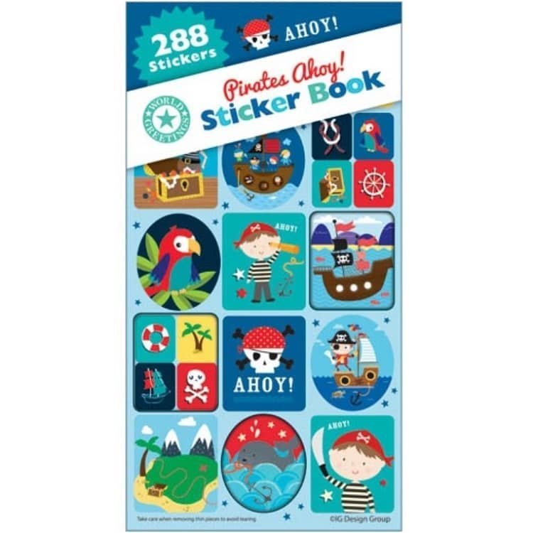 Pirate Sticker Book 288pk (12 Sheets) Party Favour - NextParty