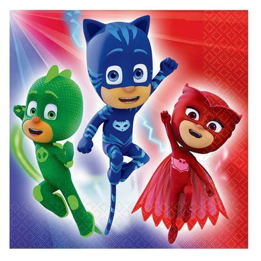 PJ Masks Lunch Napkins 16pk Serviettes - NextParty