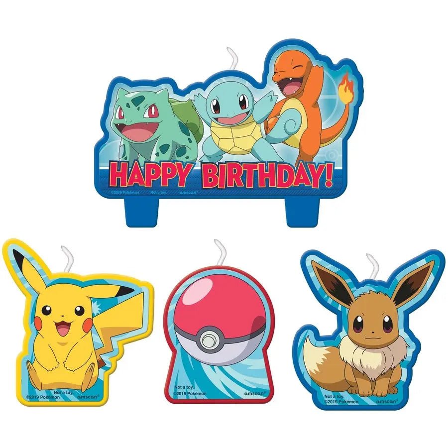 Pokemon Birthday Candle Set 4pcs - NextParty