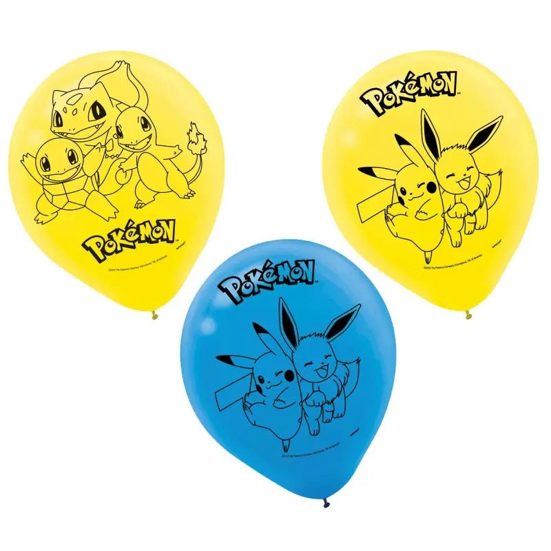 Pokemon Classic Latex Balloons 30cm (12") 6pk - NextParty