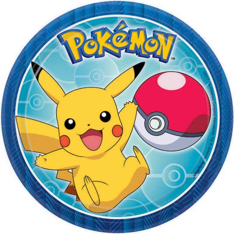 Pokemon Small Paper Plates 17cm (7") 8pk - NextParty