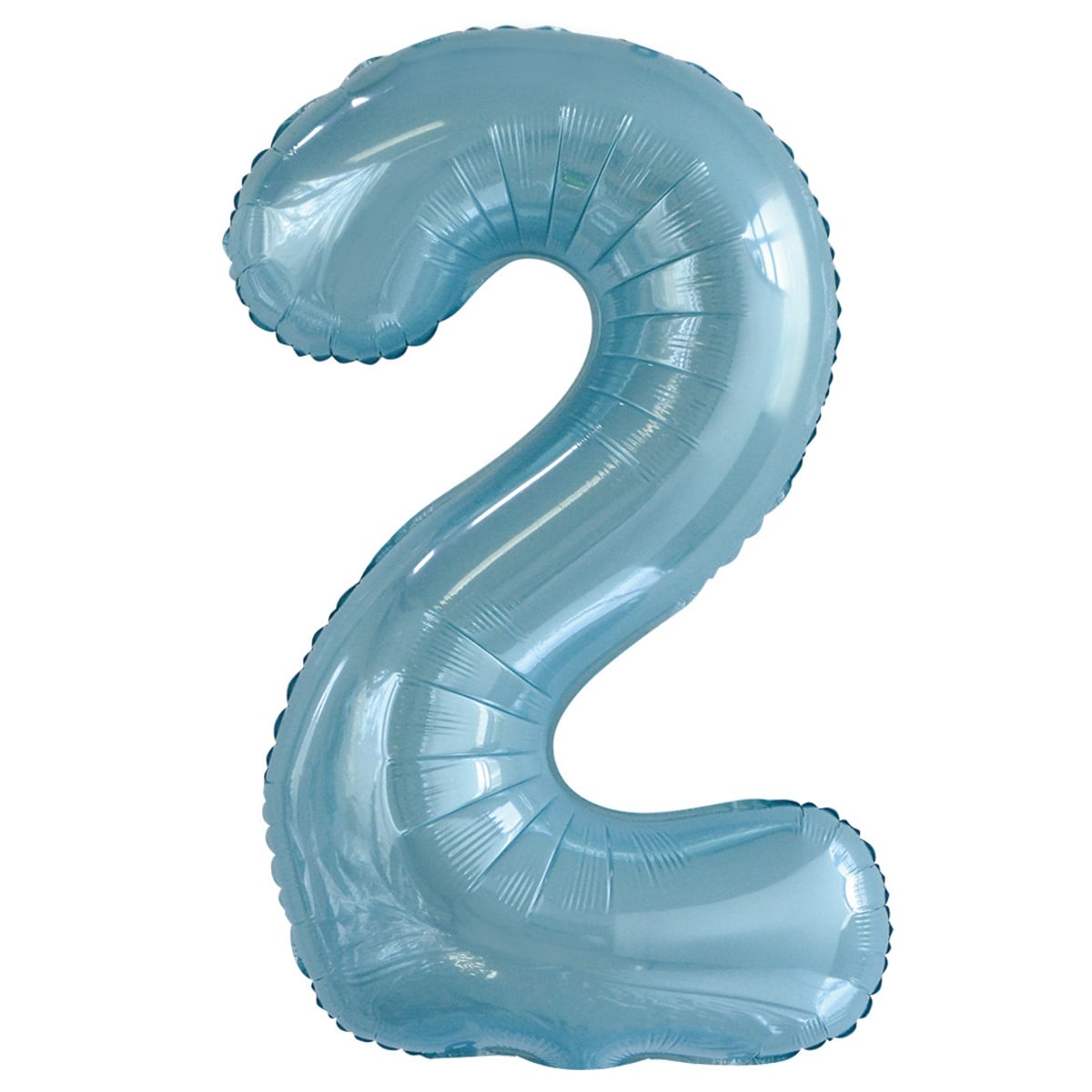 Powder Blue Number 2 Giant Numeral Foil Balloon 86CM (34") - NextParty