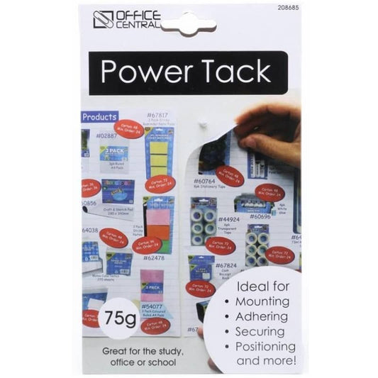 Power Tack 75g Rubber Adhesive Reusable Tac 208685 - NextParty