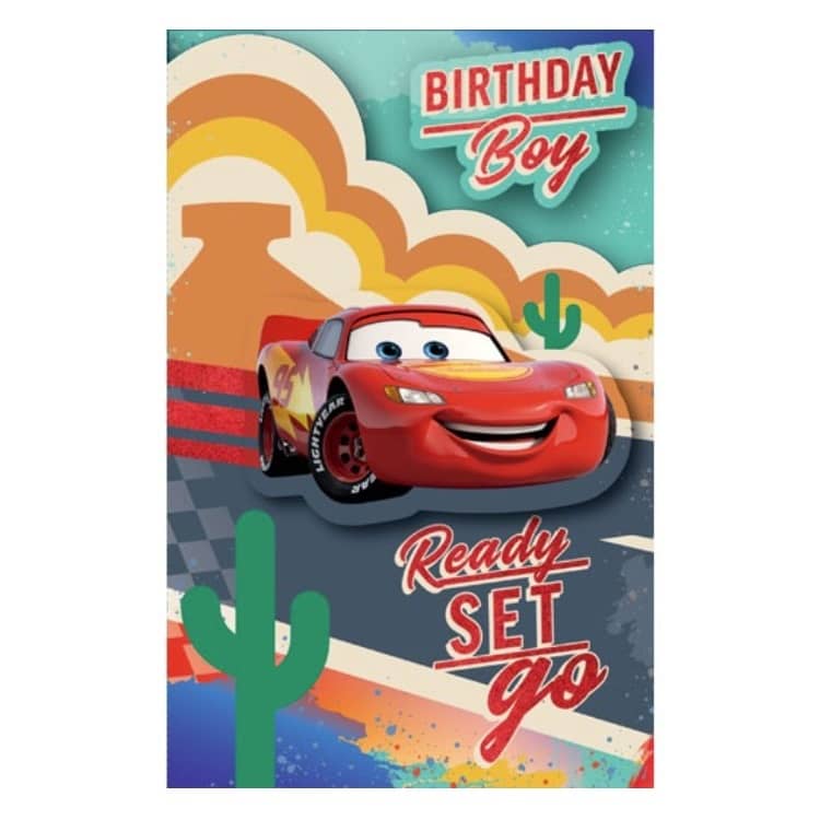 Premium Cars Birthday Card 12.5cm x 20cm With Blue Envelope - NextParty