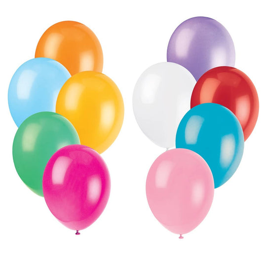 Premium Multi - colour Latex Balloons 30cm (12") 10pk - NextParty