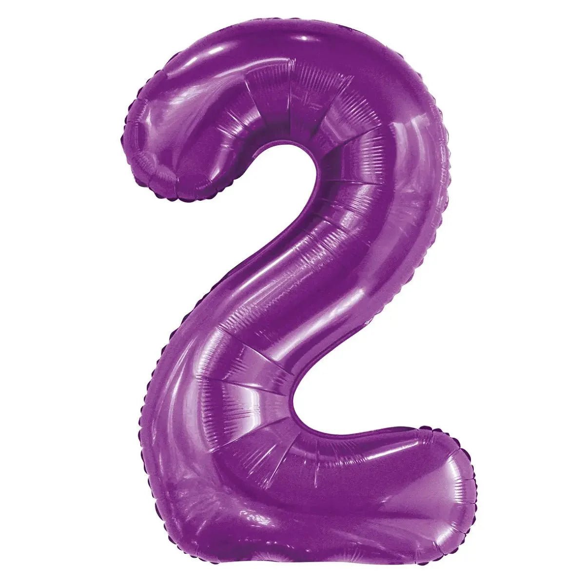 Pretty Purple Number "2" Giant Numeral Foil Balloon 86cm (34") - NextParty