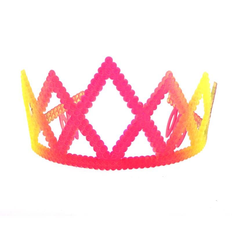 Princess Diamond Plastic Tiara 1pc Rainbow Coloured - NextParty