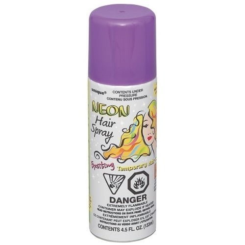 Purple Hair Spray 133ML Temporary Neon Coloured Hairspray - NextParty