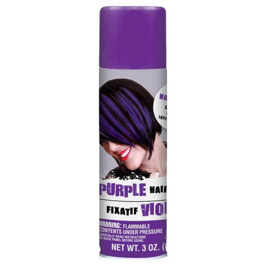 Purple Hair Spray 85g (3oz.) Temporary Neon Coloured Hairspray - NextParty