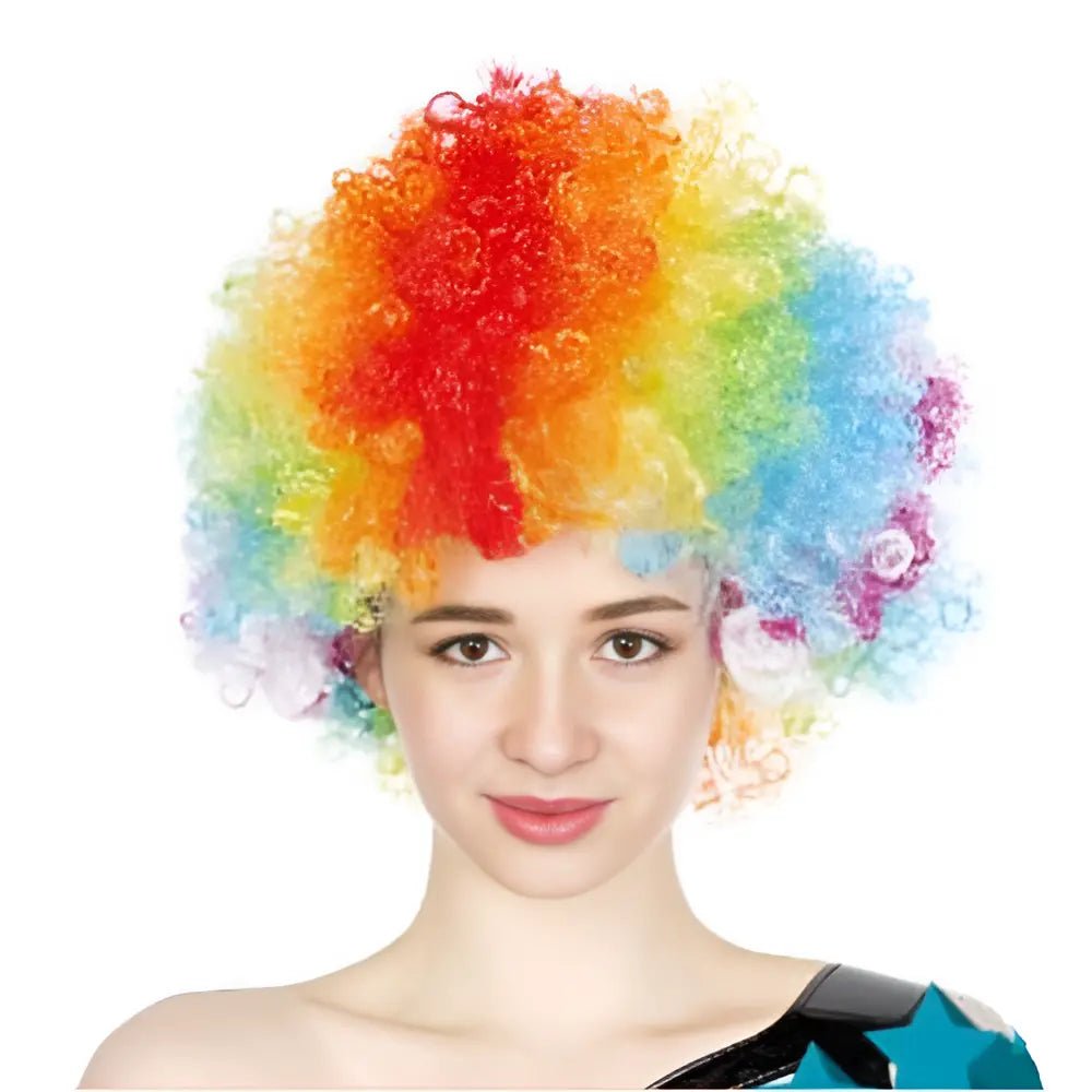 Rainbow Afro Wig - Clown - NextParty