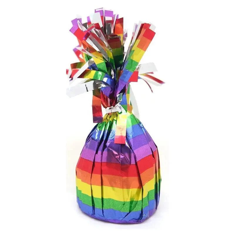 Rainbow Foil Balloon Weights 6pk - NextParty