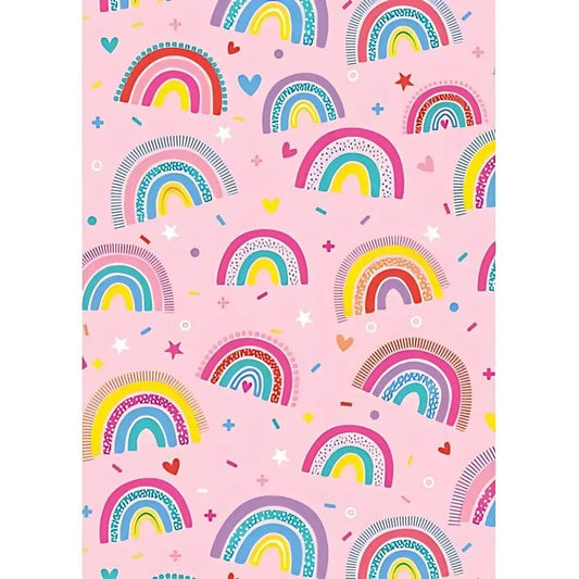 Rainbow Gift Wrap 1 Sheet Folded - NextParty